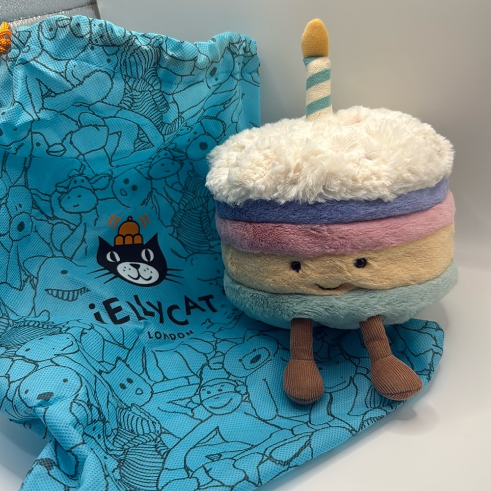 Jellycat Amusables Rainbow Birthday Cake
